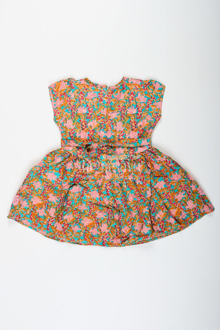 Rock for Wedding Reception for Baby Girls in Multicolor Rayon with Front Buttons and Lace Trim