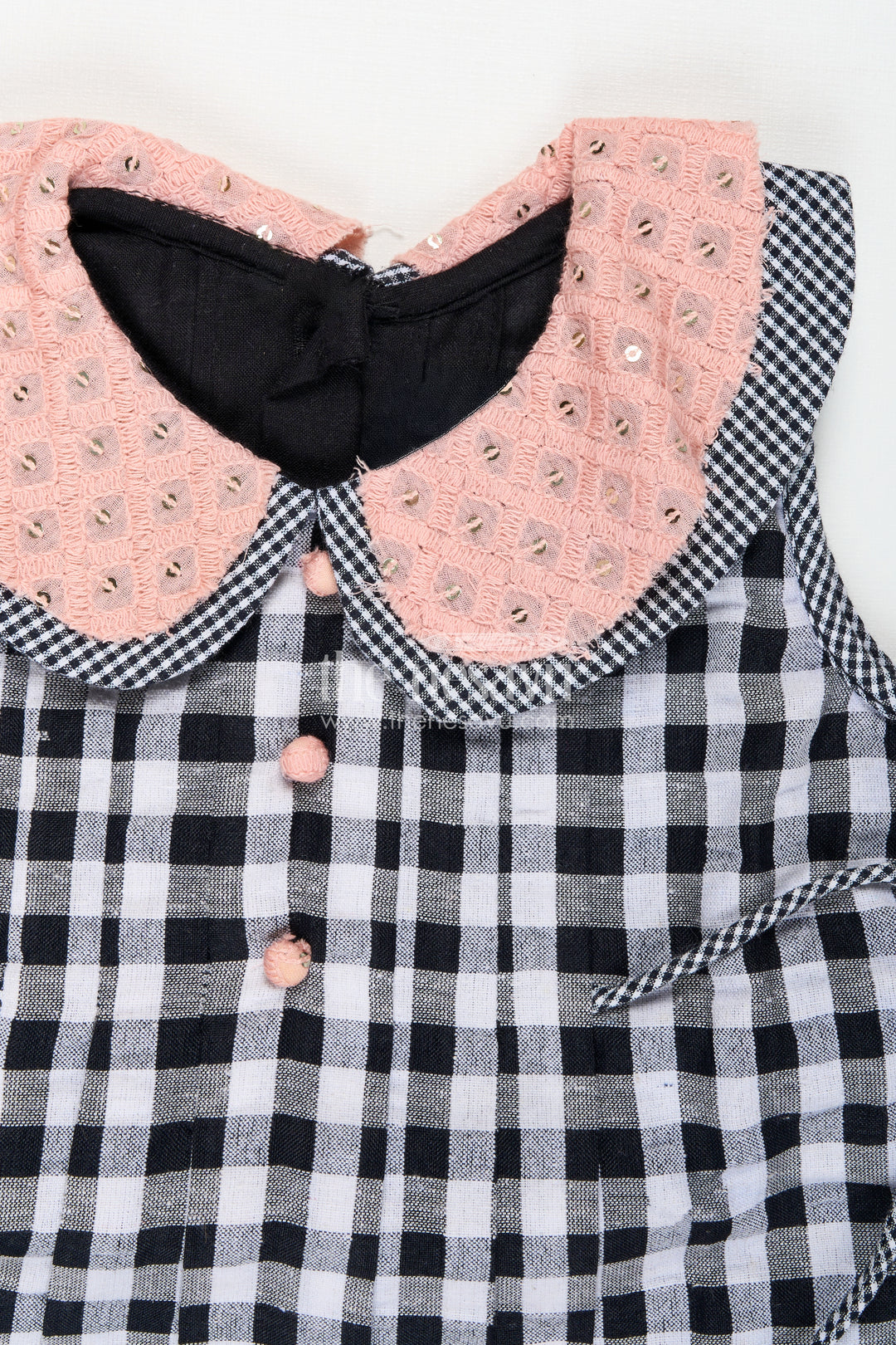 Formal Party Frock For Kids Classic Checkered Style