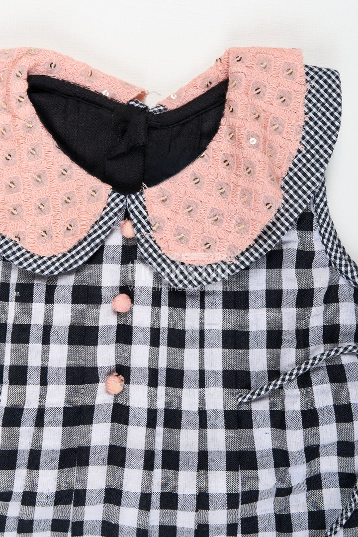 Formal Party Frock For Kids Classic Checkered Style