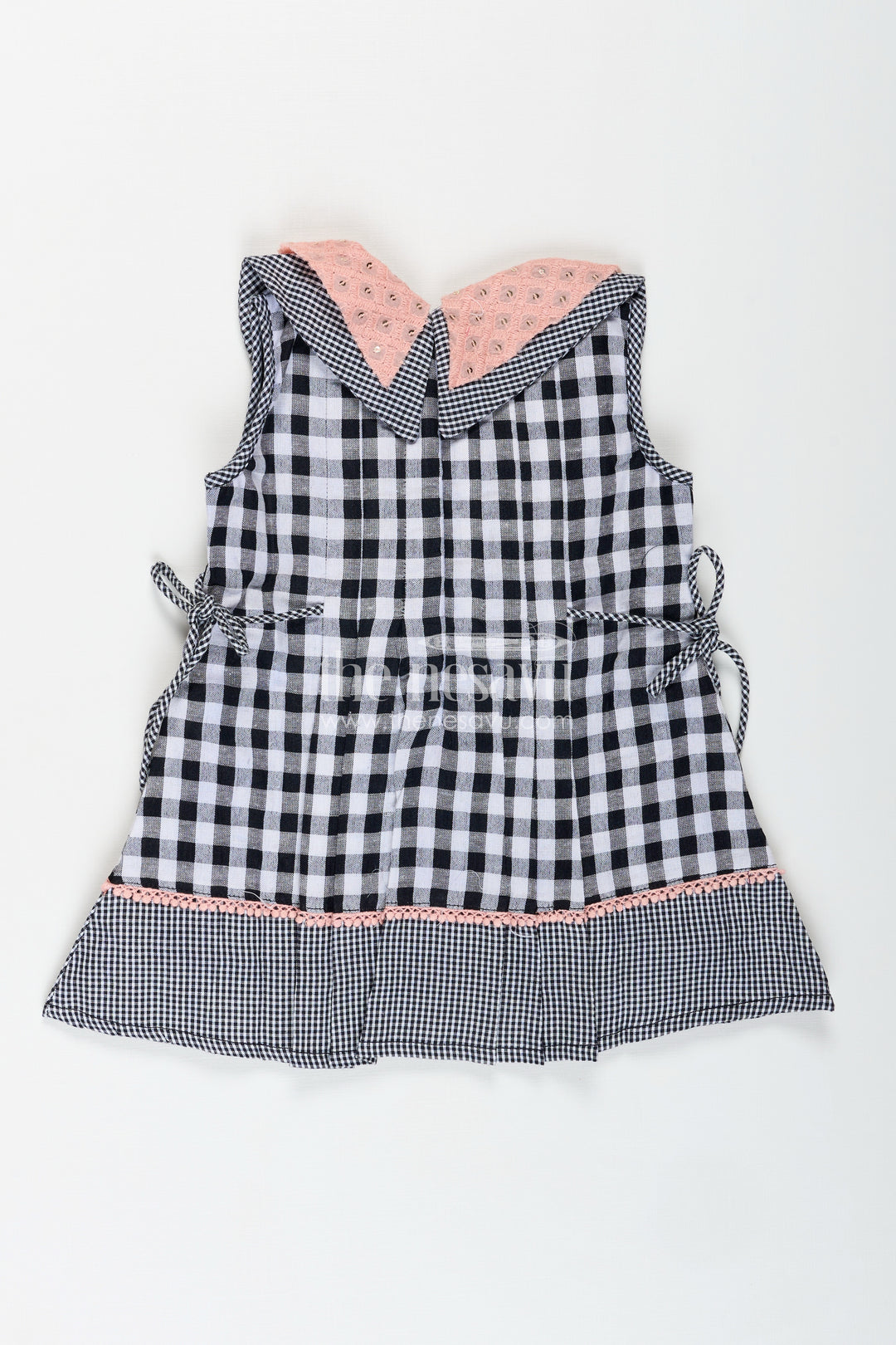 Formal Party Frock For Kids Classic Checkered Style