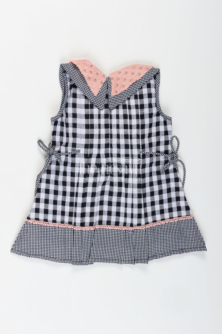 Formal Party Frock For Kids Classic Checkered Style