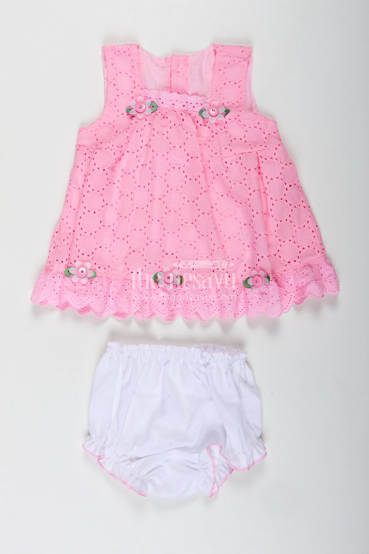 Party Cotton Dress For Girls Hakoba Bloomer Set