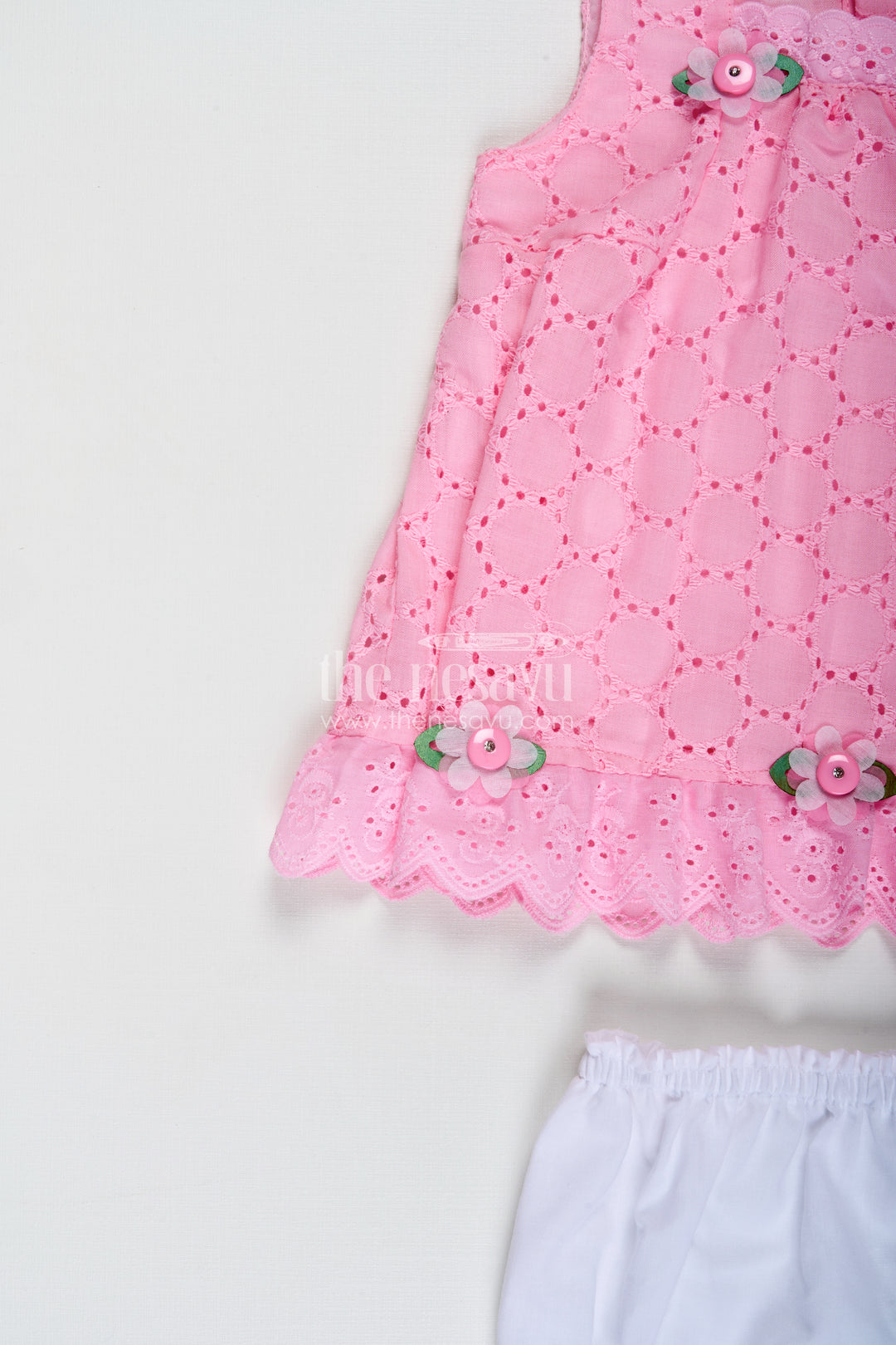 Party Cotton Dress For Girls Hakoba Bloomer Set