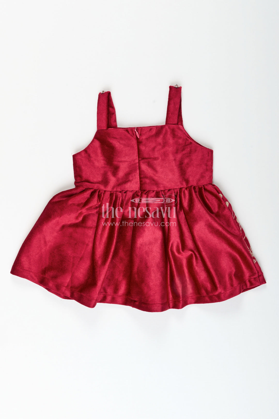 Baby girl embroidered cotton frock with designer jacket ideal for birthday or naming ceremony