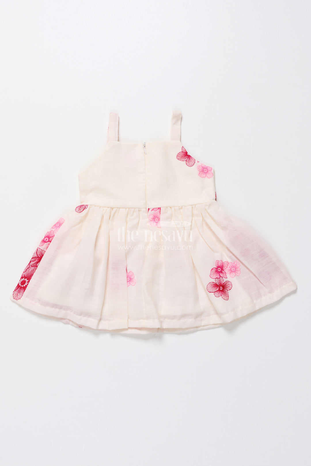 Baby cotton embroidered frock with formal collar design