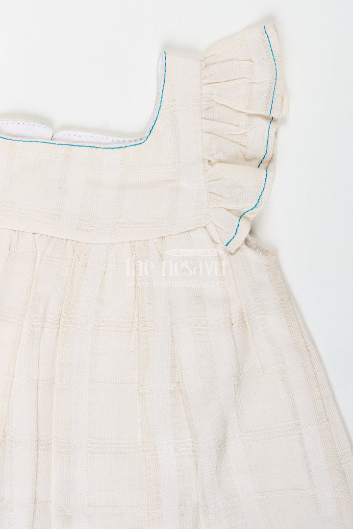 Baby Girl Cotton Dress With Floral Embroidery