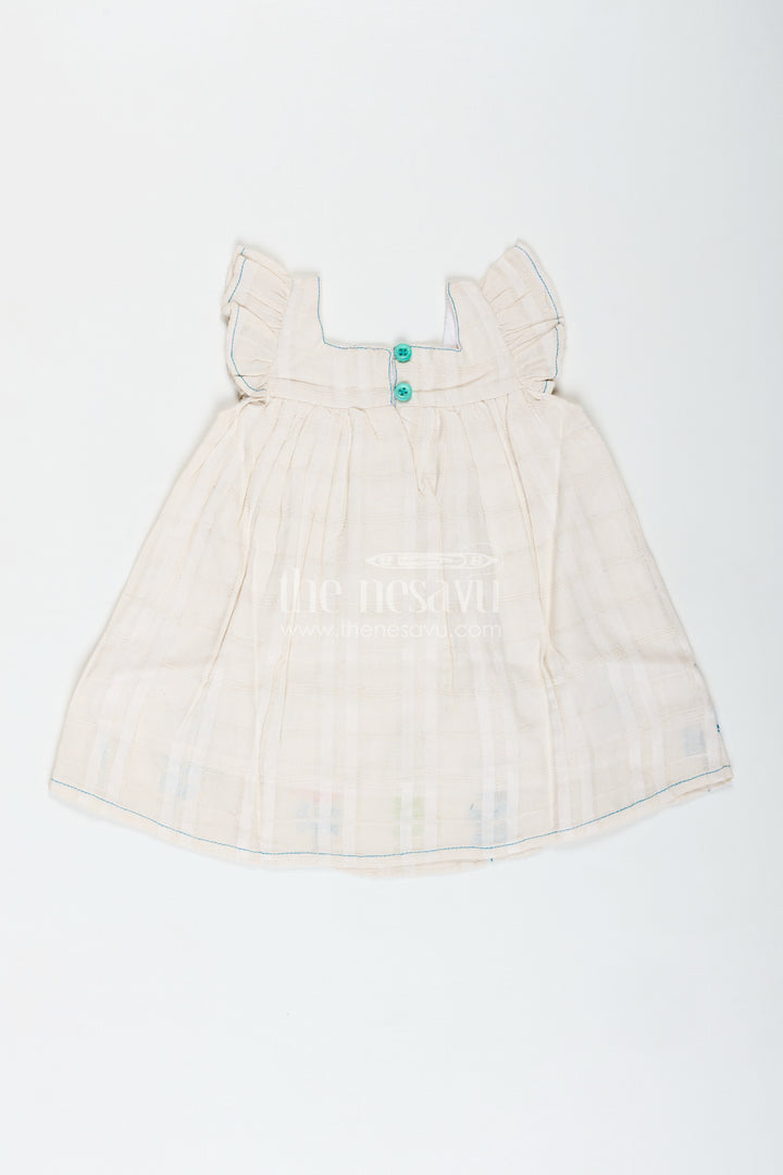 Baby Girl Cotton Dress With Floral Embroidery