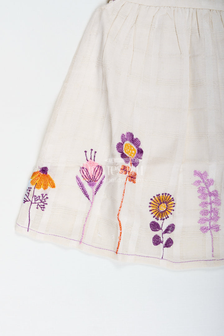 Embroidered Summer Frock For Baby Girls In Cotton
