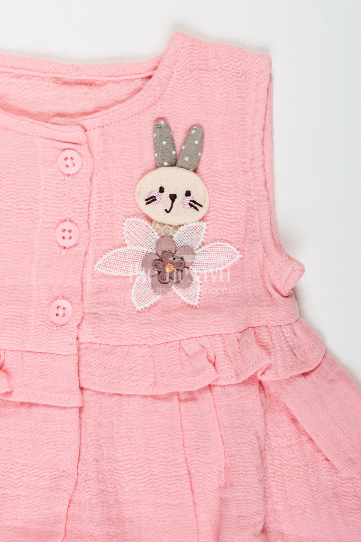 Baby Girl Everyday Dress With Bunny Embroidery