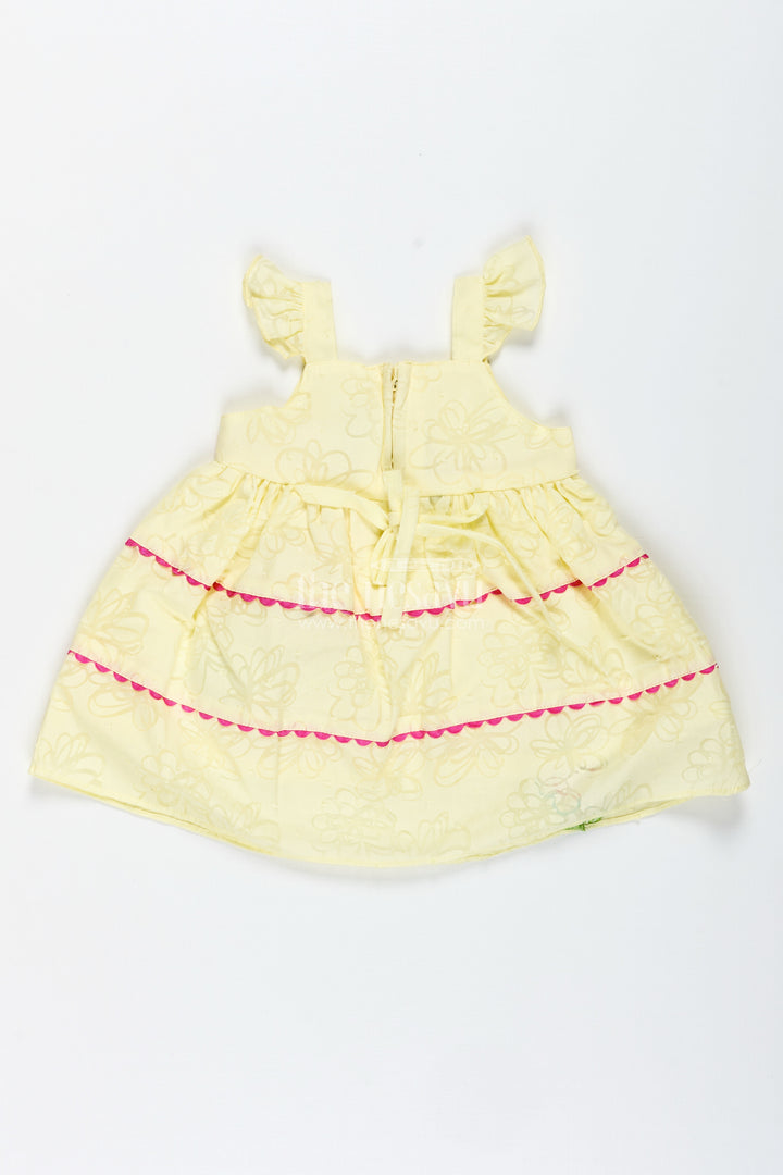 Cartoon Print Frock For Baby Girls Daily Wear