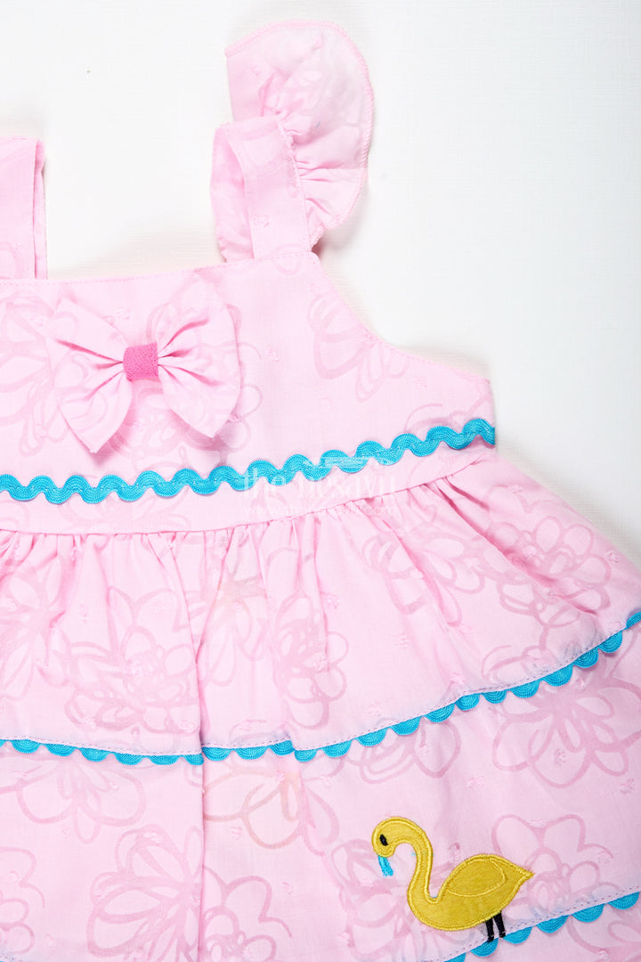 Cartoon Embroidered Dress For Toddler Girls Play Wear