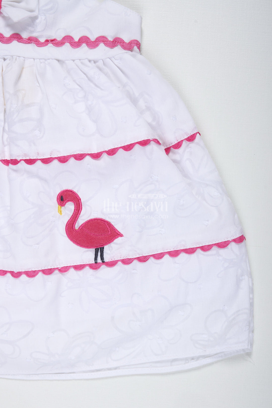 Playful Cartoon Frock For Baby Girls With Embroidery