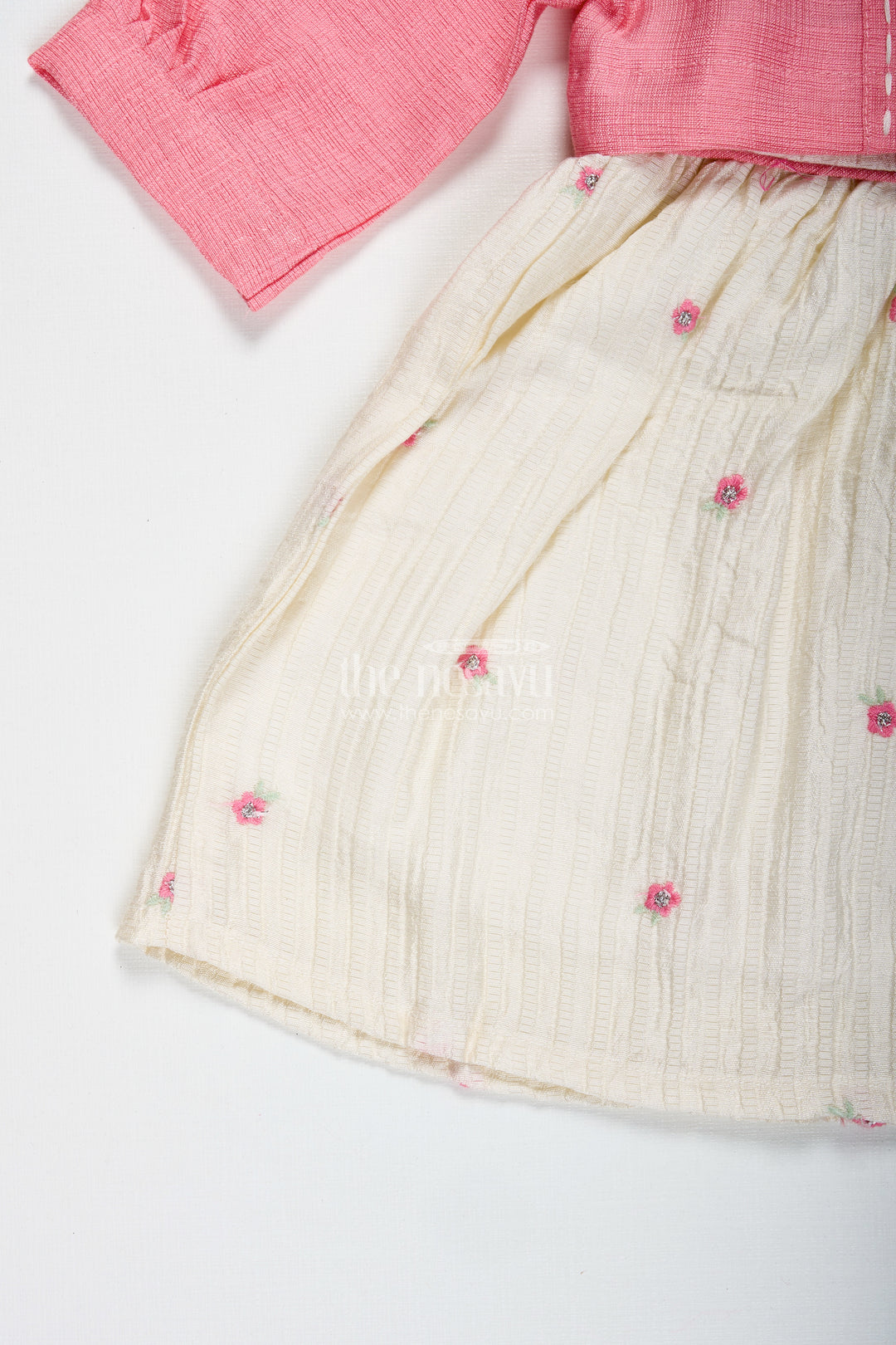 Everyday Cotton Outfit Set For Baby Girls With Embroidery