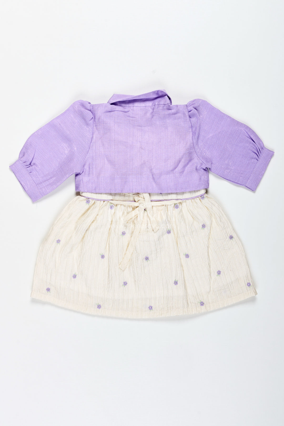 Cotton Floral Embroidered Dress For Baby Girls
