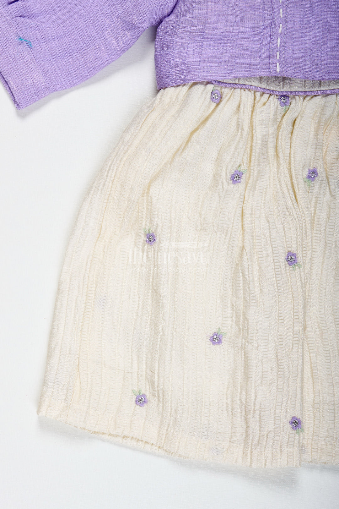 Cotton Floral Embroidered Dress For Baby Girls