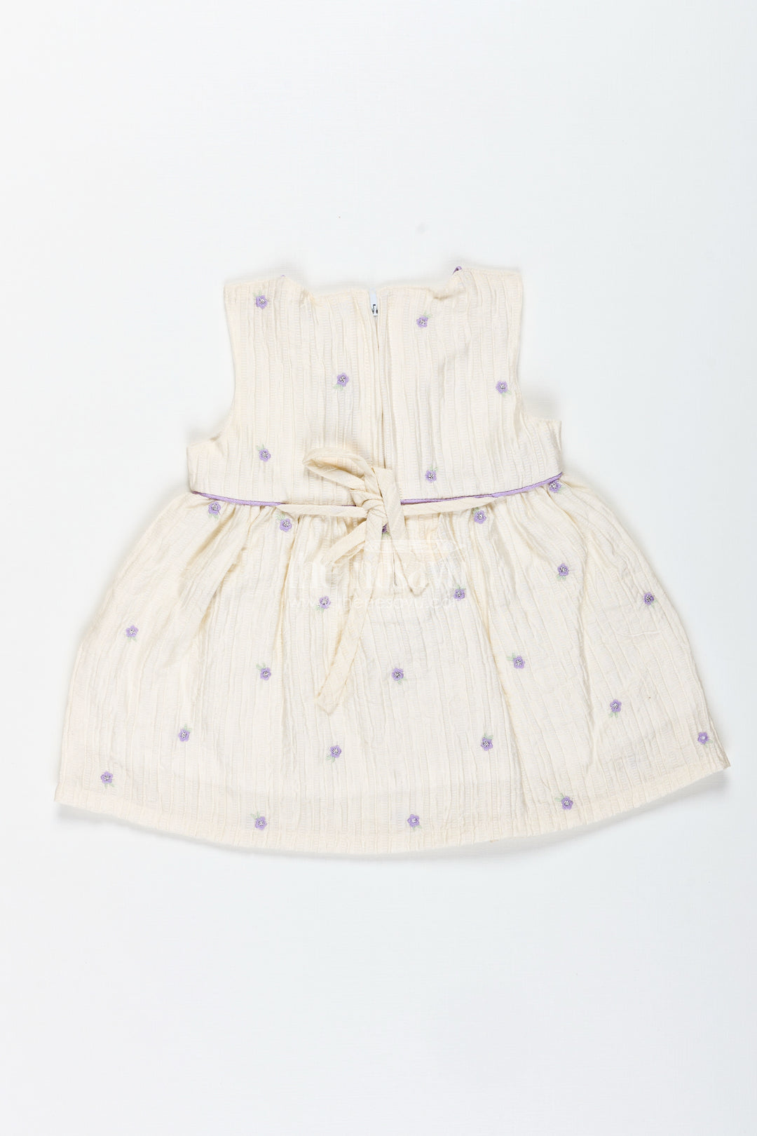 Cotton Floral Embroidered Dress For Baby Girls