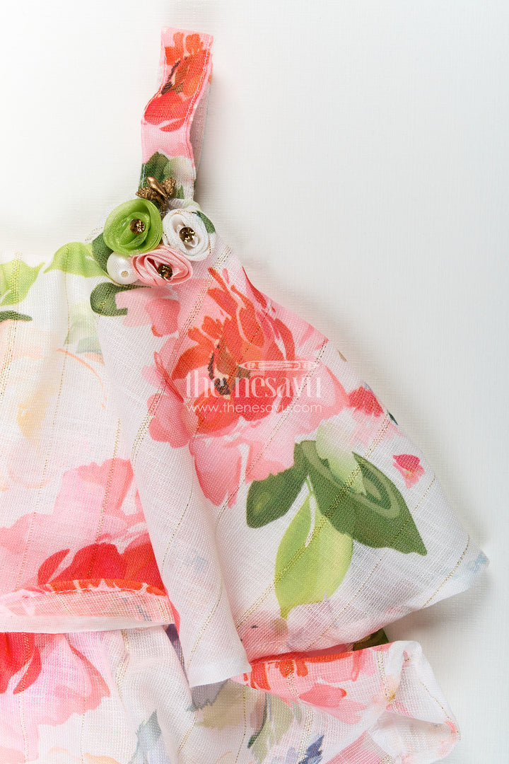 Girls casual floral set for summer outings and travel days