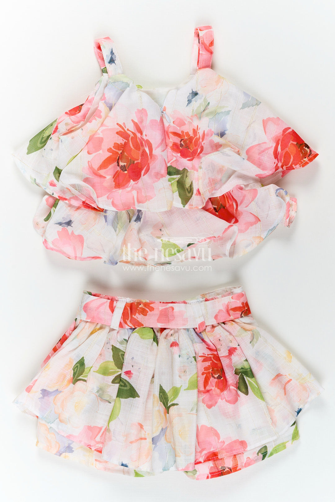 Girls casual floral set for summer outings and travel days