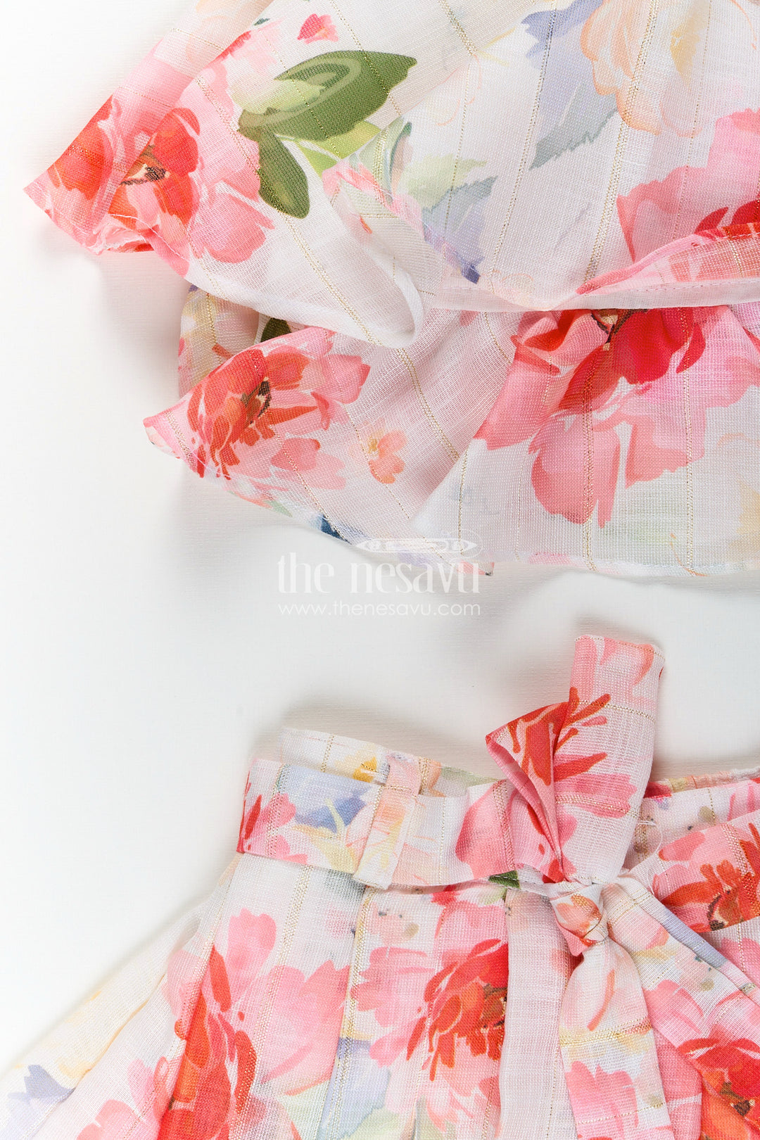 Girls casual floral set for summer outings and travel days