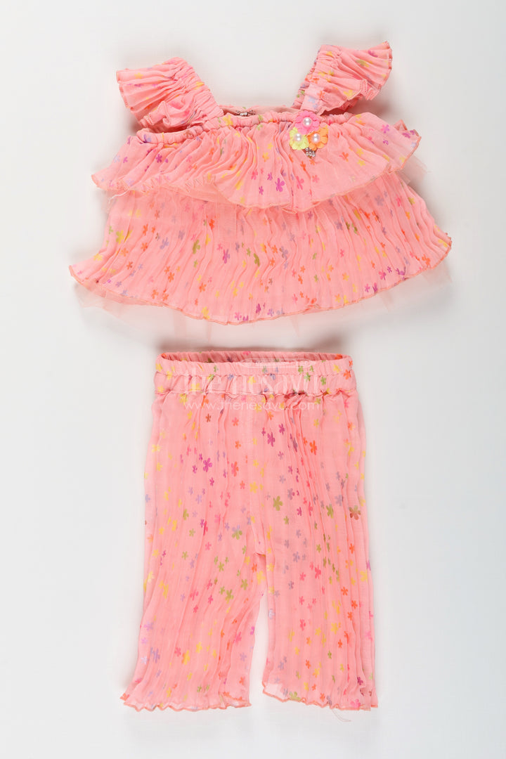 Girls floral ruffle set for festive days and outdoor fun