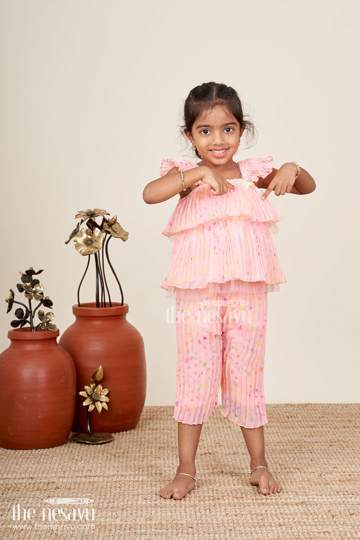 Girls floral ruffle set for festive days and outdoor fun