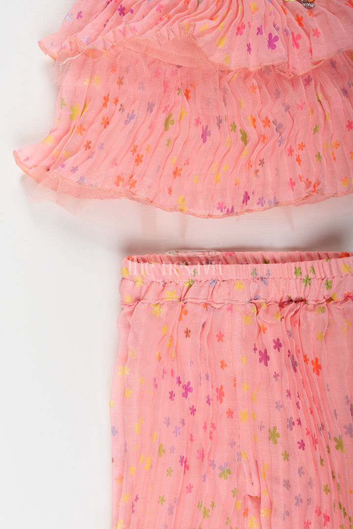 Girls floral ruffle set for festive days and outdoor fun