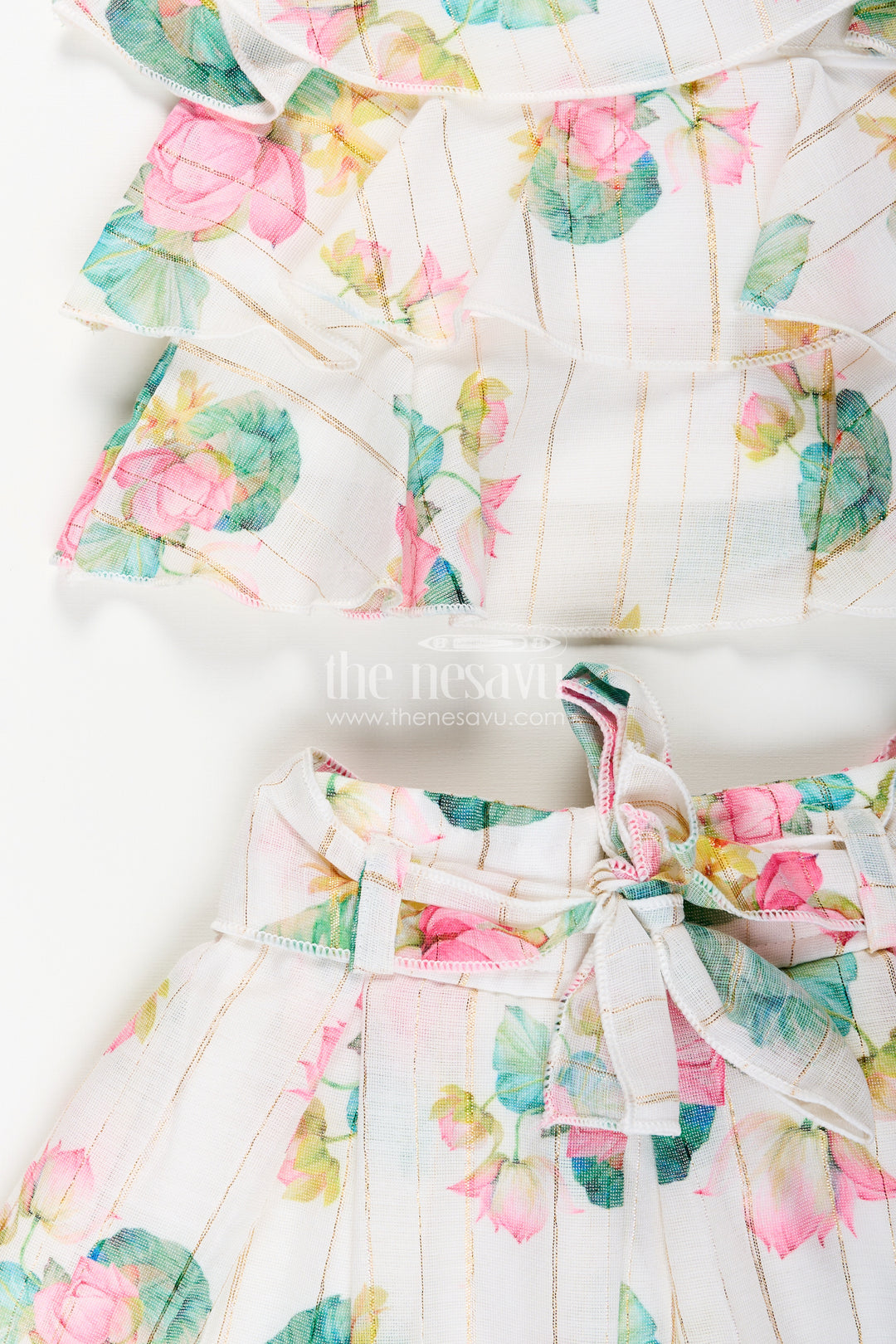 Girls floral skirt set for birthdays and casual outings