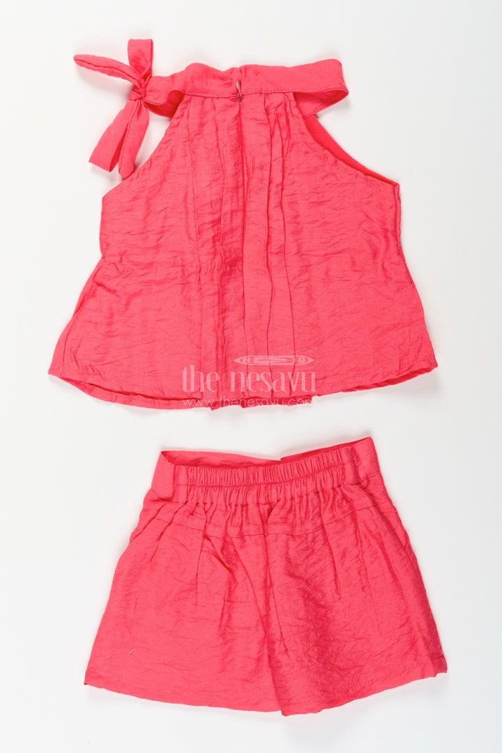 Girls halter neck shorts set for playdates and holidays