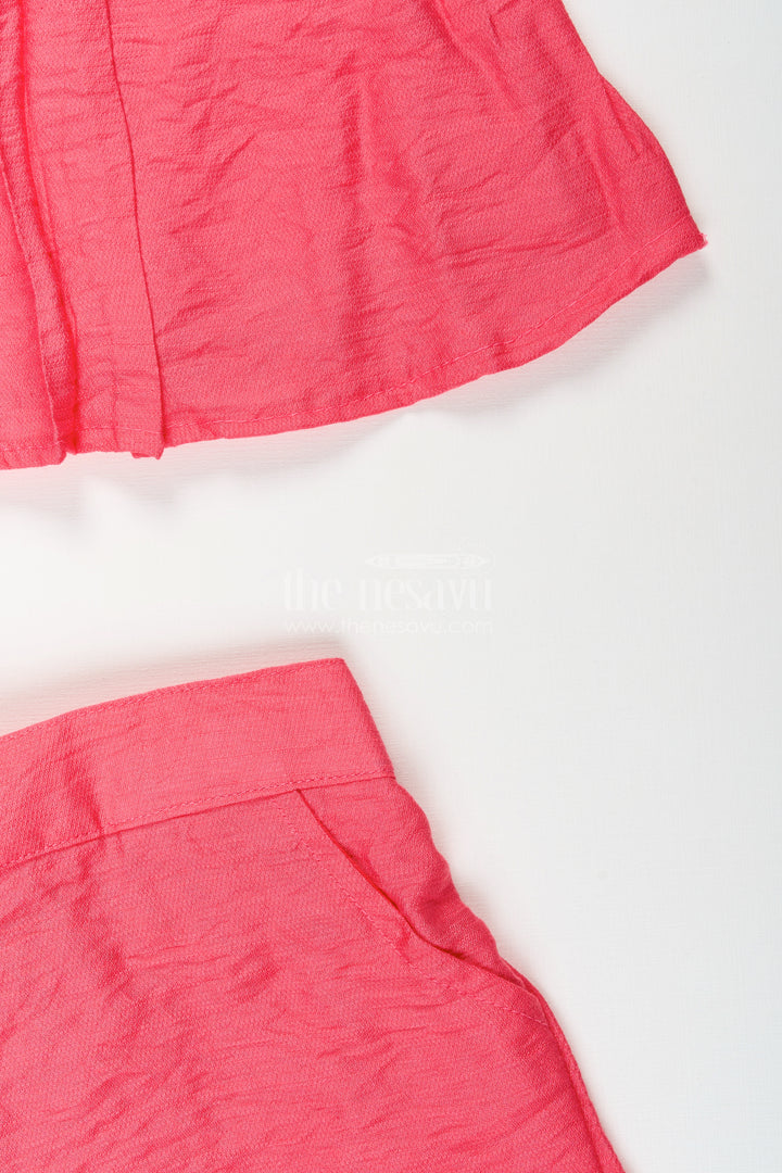 Girls halter neck shorts set for playdates and holidays