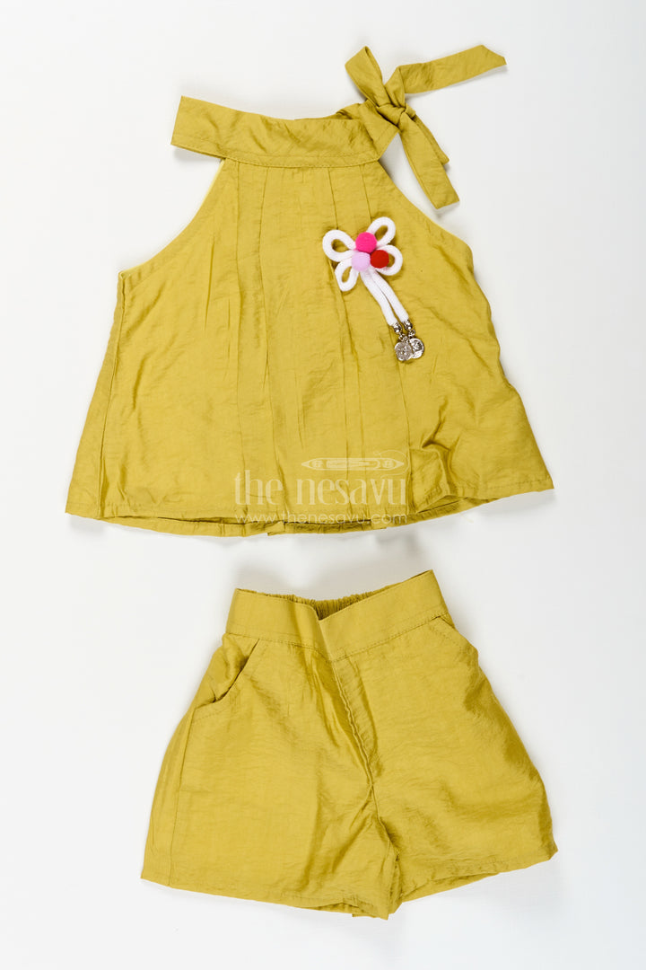 Girls cotton shorts set for casual days and summer play