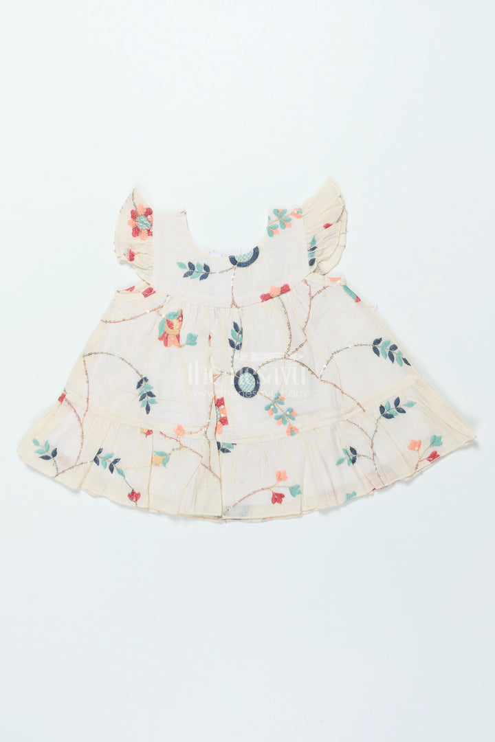 Baby Frock with Embroidery for Festive Occasions and Naming Ceremonies