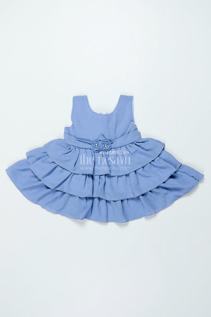 Sleeveless Baby Frock In Georgette for Playdates and Photo Sessions