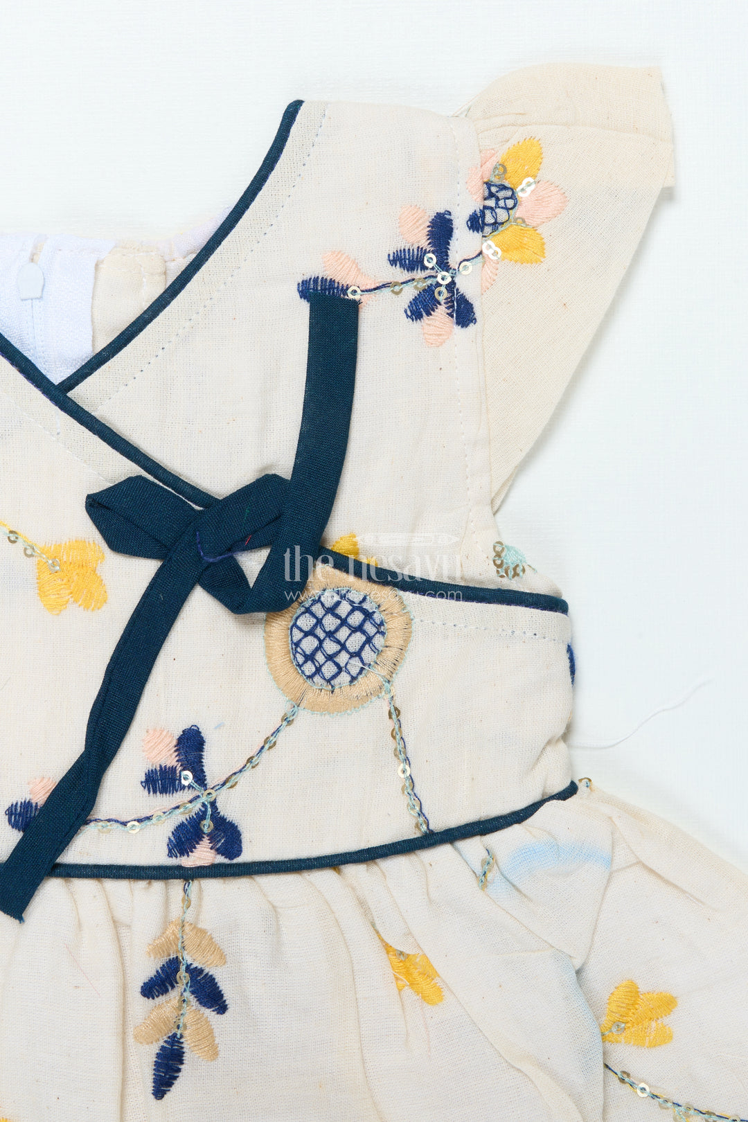 Embroidered Baby Frock for Traditional Rituals and Birthday Poojas