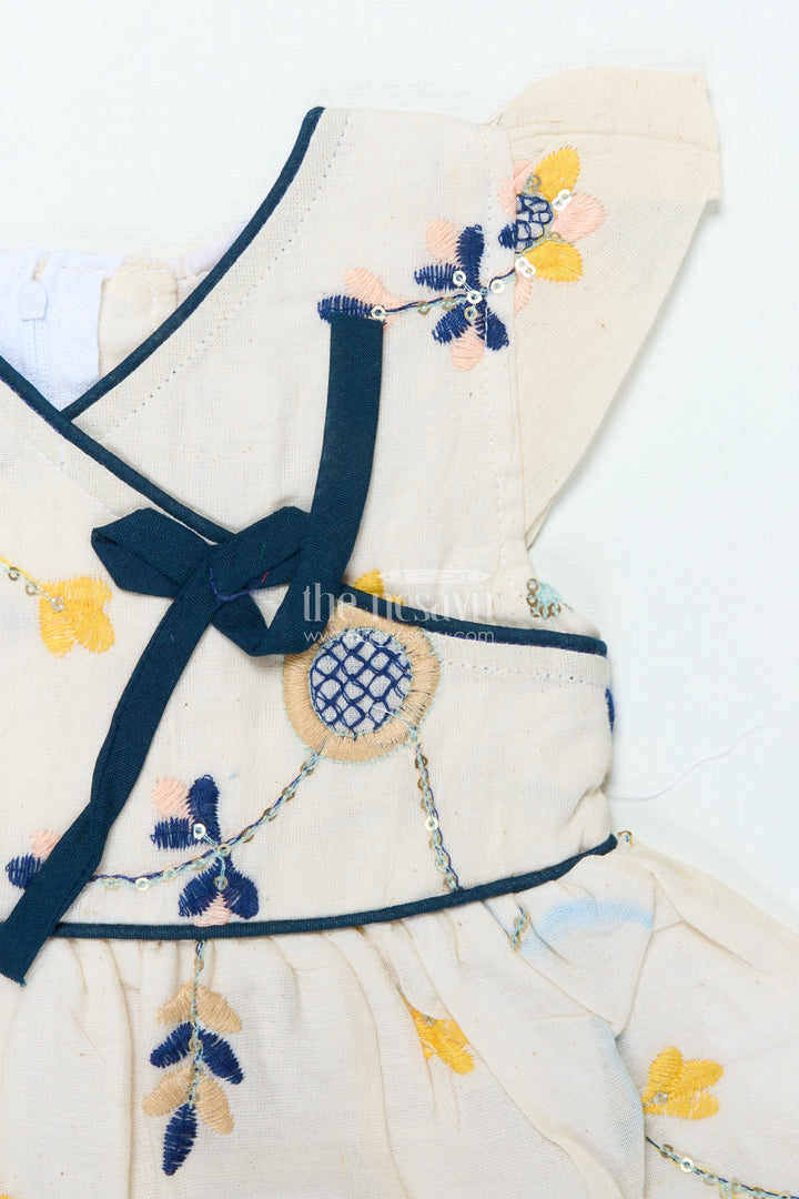 Embroidered Baby Frock for Traditional Rituals and Birthday Poojas