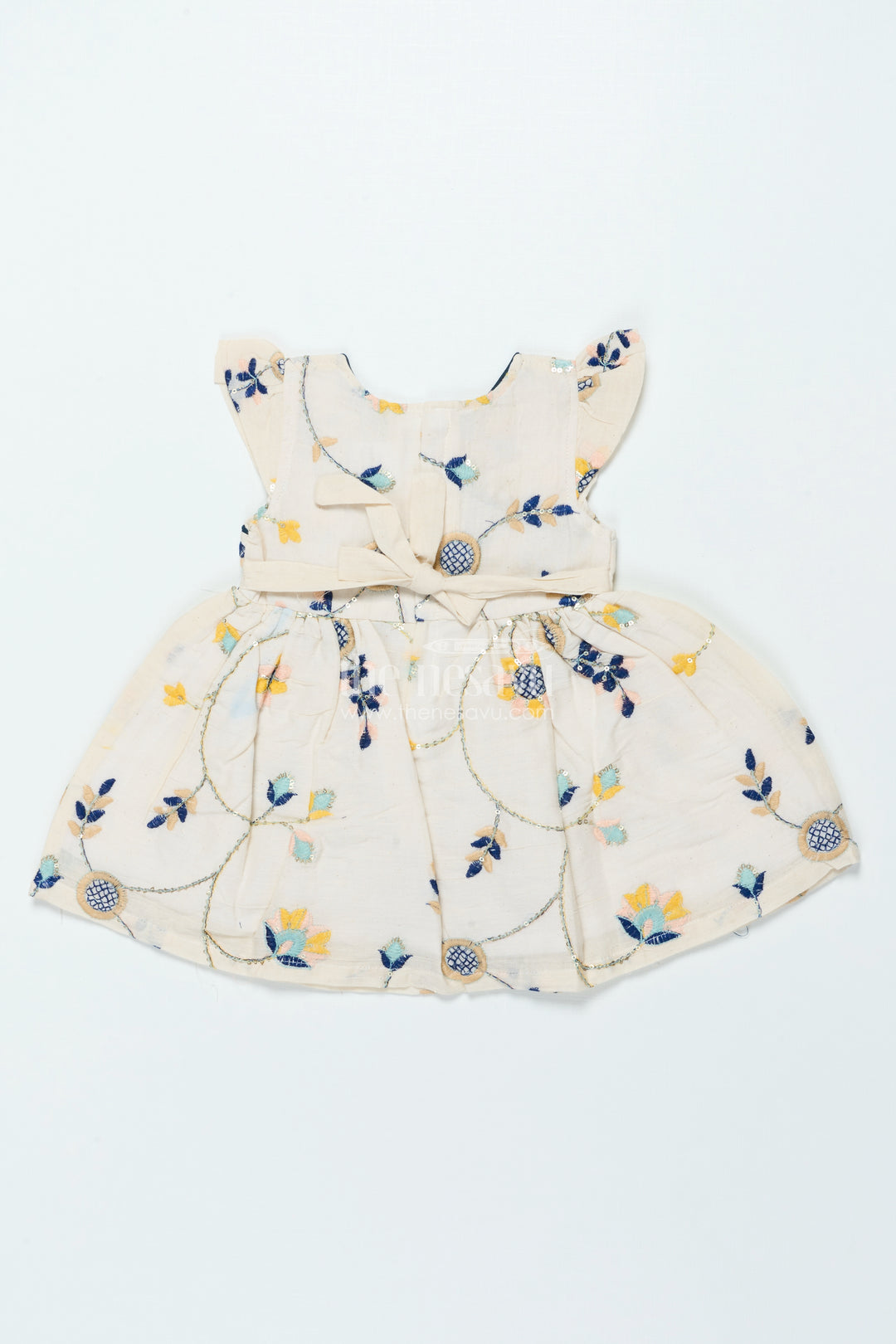 Embroidered Baby Frock for Traditional Rituals and Birthday Poojas