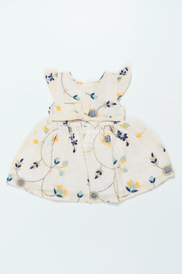 Embroidered Baby Frock for Traditional Rituals and Birthday Poojas