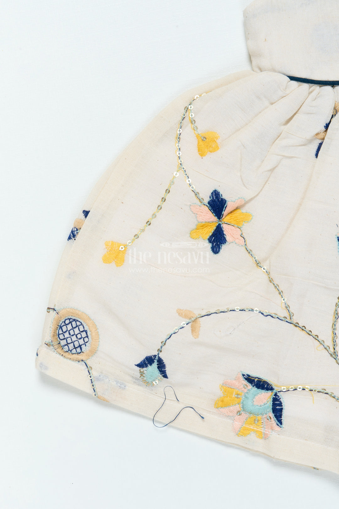 Embroidered Baby Frock for Traditional Rituals and Birthday Poojas