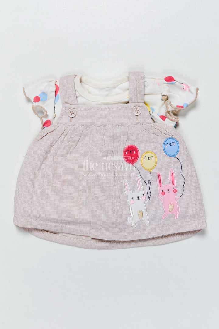 Baby Girl Frock with Balloon Print for Playtime and Day Outings