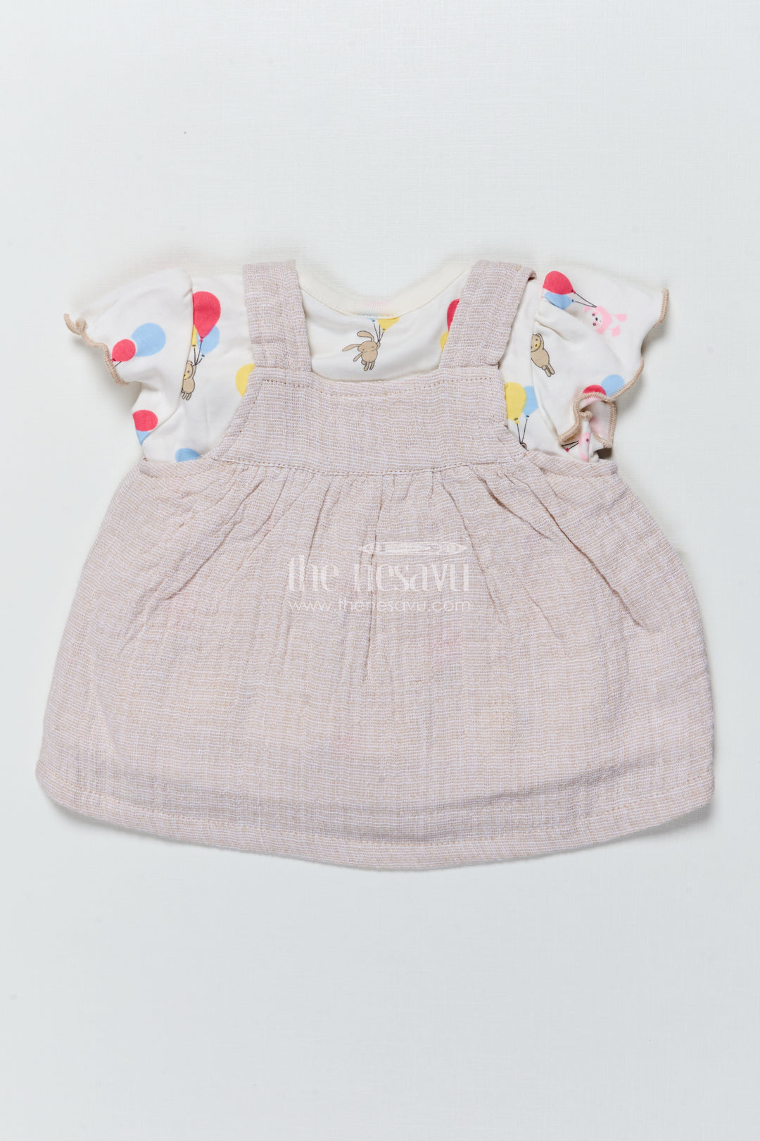 Baby Girl Frock with Balloon Print for Playtime and Day Outings