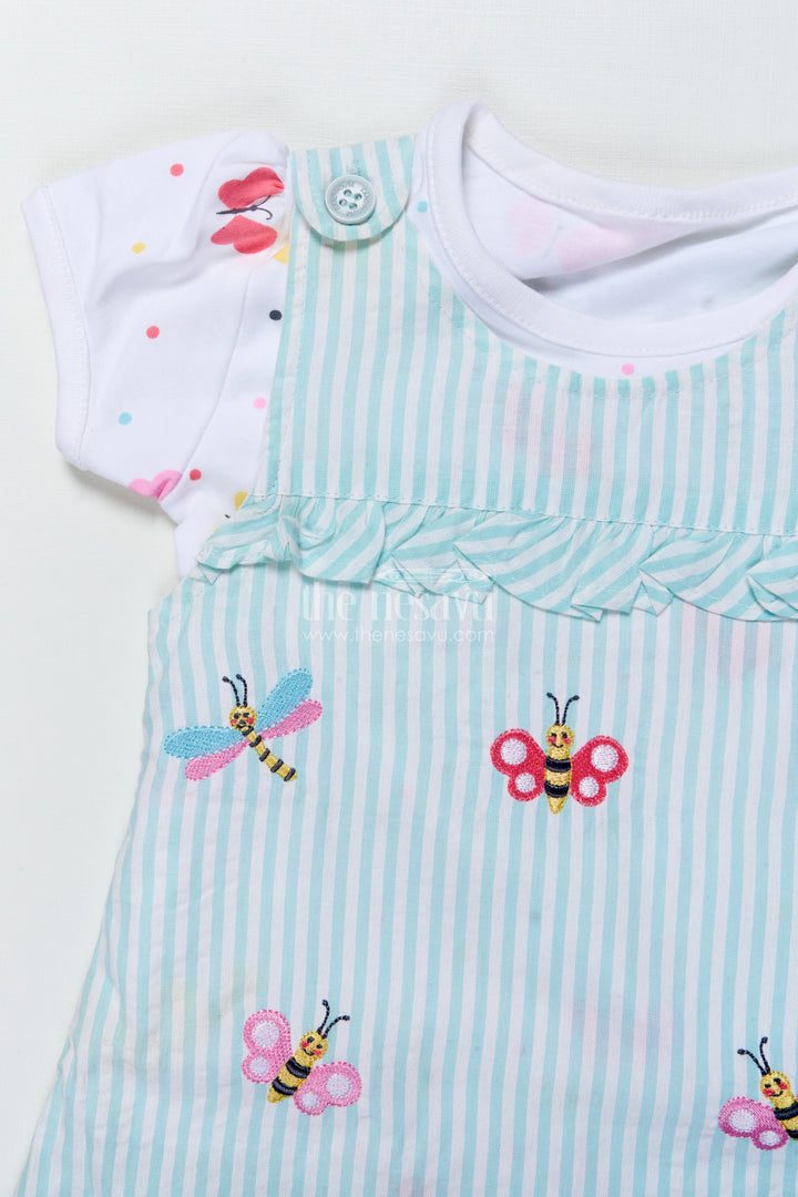 Girls Casual Cotton Dress Set with Thread Embroidery for Everyday Wear