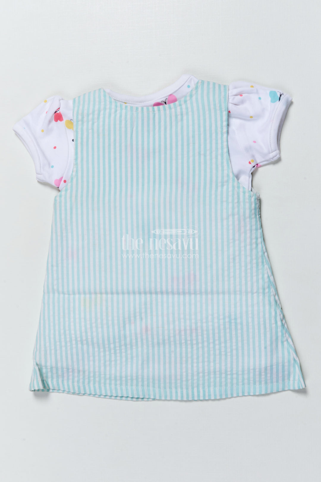Girls Casual Cotton Dress Set with Thread Embroidery for Everyday Wear