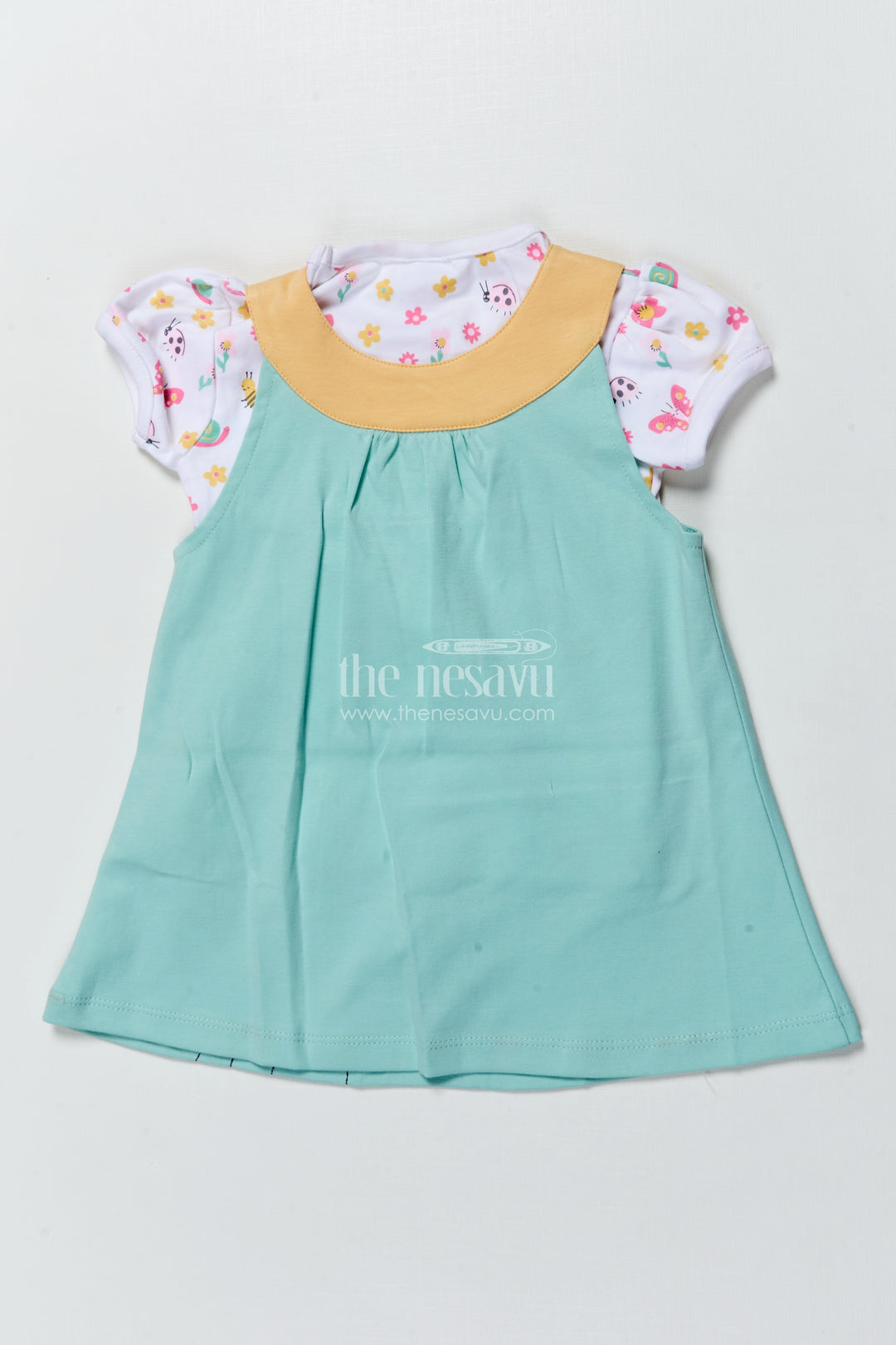 Girls Casual Cotton Dress Set with Bear Embroidery for Everyday Wear