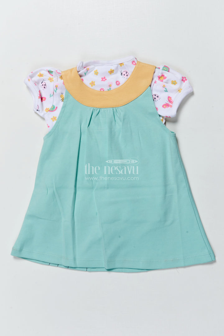 Girls Casual Cotton Dress Set with Bear Embroidery for Everyday Wear