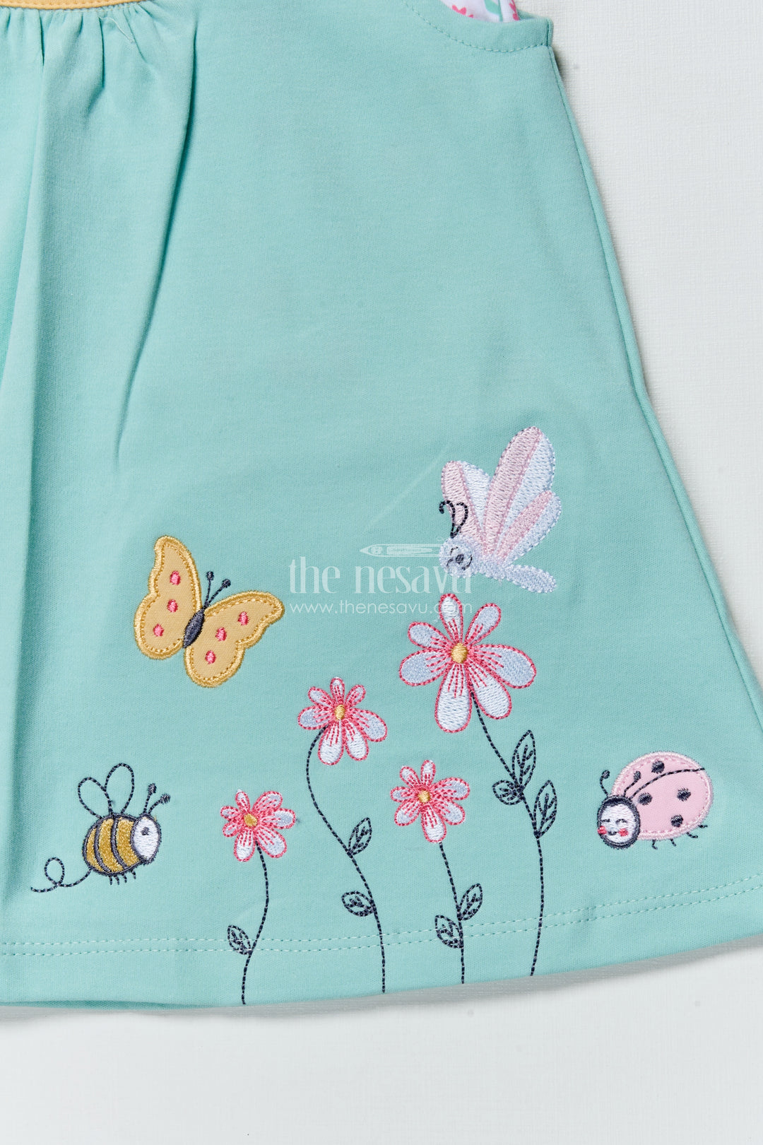 Girls Casual Cotton Dress Set with Bear Embroidery for Everyday Wear