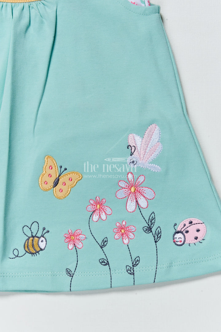 Girls Casual Cotton Dress Set with Bear Embroidery for Everyday Wear