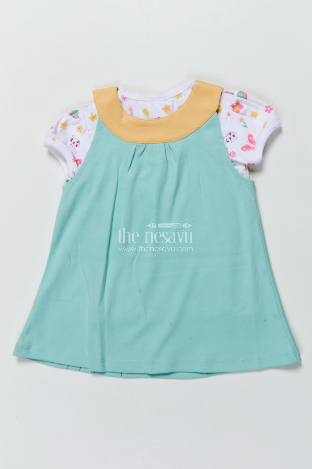 Girls Casual Cotton Dress Set with Bear Embroidery for Everyday Wear