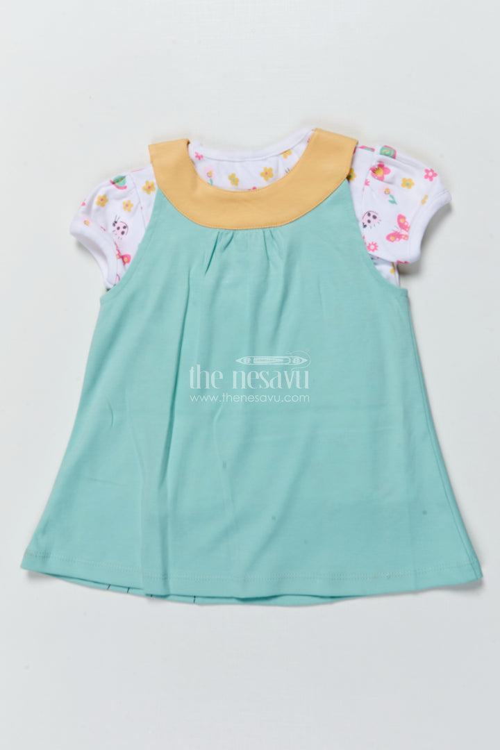 Girls Casual Cotton Dress Set with Bear Embroidery for Everyday Wear