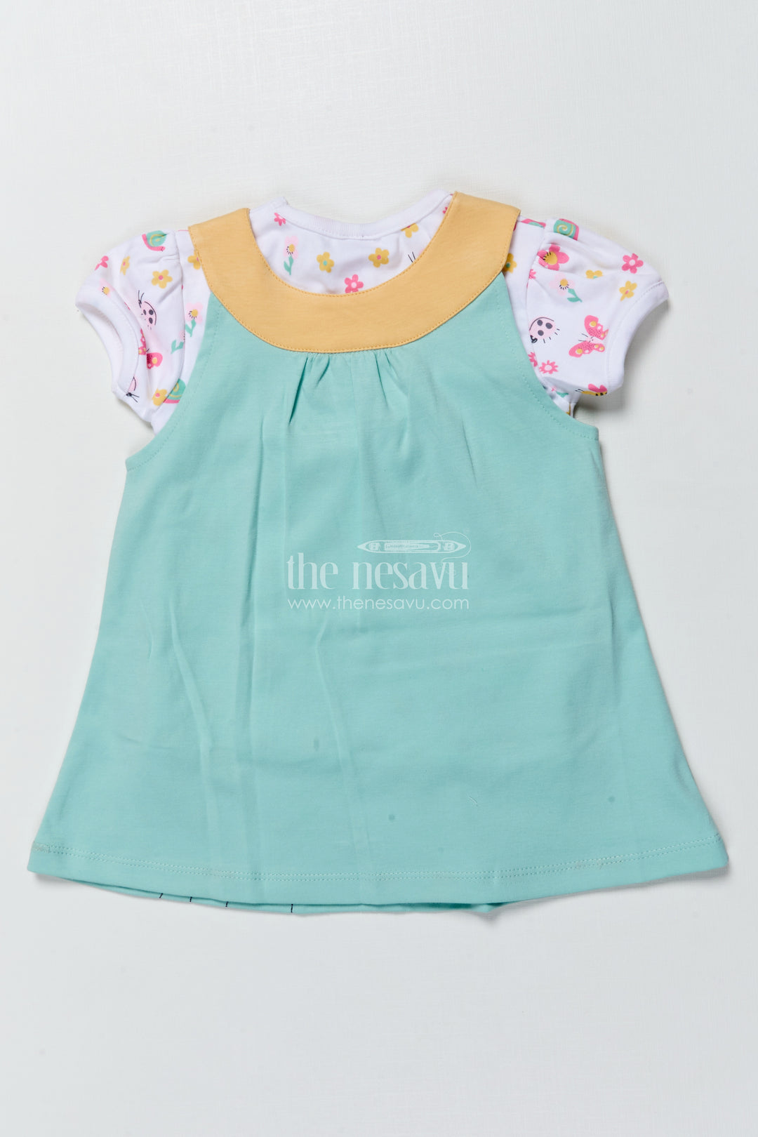 Girls Casual Cotton Dress Set with Bear Embroidery for Everyday Wear