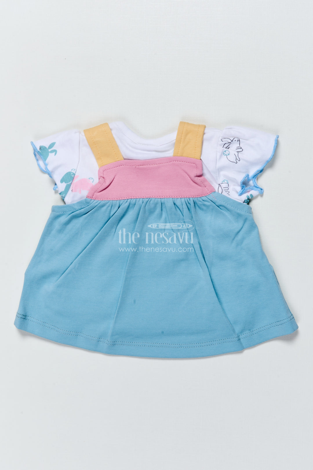 Baby Girl Frock with Bunny Embroidery for Playdates and Casual Moments