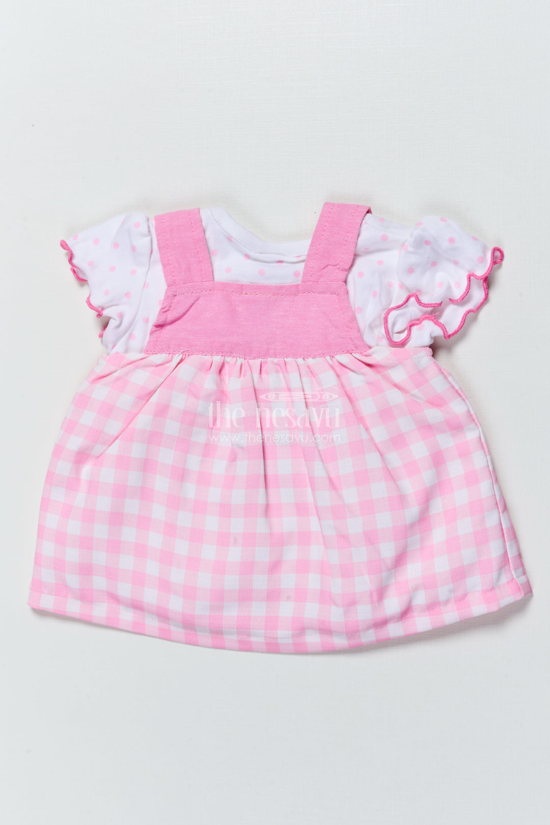 Baby Girl Frock with Bunny and Strawberry Appliqué for Adorable Everyday Style